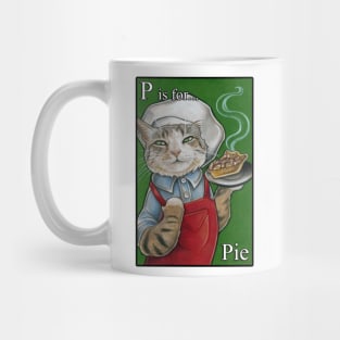 P is for Pie - Black Outlined Version Mug